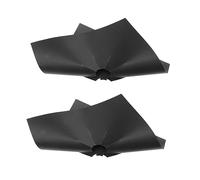 Housse de Protection pour Cuisinière à Gaz Ptfe Noire 4 Pièces | Anti-taches, Anti-huile, Installation Facile, Lot de 4, Usage la Cuisine, Protection de Surface