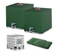 Housse de protection pour cuve IBC 1000L protection anti-UV, dimensions 116 x 100 x 120 cm, verte, lot de 2 pièces