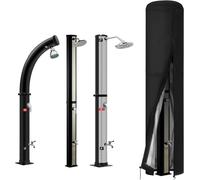 Housse de protection pour douche extérieure - Housse pour douche solaire - Protection pour l'extérieur - Tissu Oxford imperméable - 67 x 220 cm - Noir