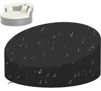 Housse de protection pour fauteuil longue, couverture pour transat - Protège les meubles de jardin - Résistant à la chaleur et aux UV - 230 x 90 x 50 cm - Noir