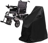 Housse de protection pour fauteuil roulant 100 x 75 x 100 cm, coupe-vent et imperméable, tissu Oxford, résistante à l'hiver et aux UV - Noir