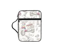 Housse de protection pour livre de bible avec motif de voiture et chaussures de dessin animé, pour femmes et filles, avec poignée pour bible de taille standard
