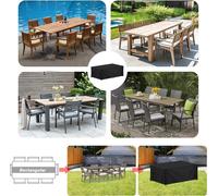 Housse de protection pour meubles de jardin, 220 x 90 x 80 cm, housse pour meubles de jardin, canapé lounge, couverture, table de jardin, imperméable, bâche pour meubles de jardin, couvertures pour me