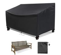 Housse de protection pour meubles de jardin, modèle 3 places, avec cordon de serrage et clips de fixation, dimensions : 162 × 66 × 89 cm