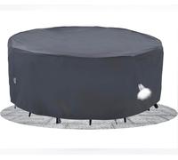 Housse de protection pour meubles de jardin, robuste, résistante aux déchirures, imperméable, résistante à la neige et aux UV, bâche ronde, protection contre les intempéries pour l'été et l'hiver, 230