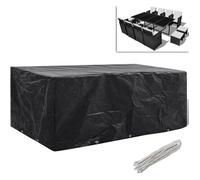 Housse De Protection Pour Meubles de Jardin Table Banc Extérieurs Bâche Couvercle Noir 229 x 113 x 73 cm -QUT