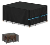 Housse de protection pour mobilier de jardin, 130x90x80 cm, tissu Oxford 420D, imperméable, couleur noire