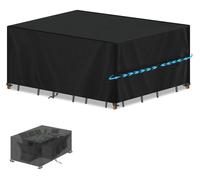 Housse de protection pour mobilier de jardin, 180x120x75 cm, tissu Oxford 420D, imperméable, adaptée à l'hiver