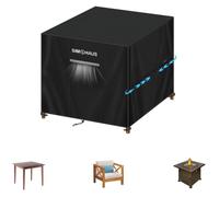 Housse de protection pour mobilier de jardin, 85x85x80 cm, tissu Oxford 420D, imperméable, résistant aux intempéries, couleur noire