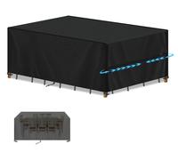 Housse de protection pour mobilier de jardin, dimensions 220x90x80 cm, imperméable, anti-UV, tissu Oxford 420D