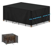 Housse de protection pour mobilier de jardin, imperméable, 120x60x75 cm, tissu Oxford 420D, anti-UV, couleur noire