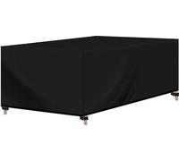 Housse de protection pour mobilier de jardin - Tissu Oxford - 420D - Table de jardin - Hydrofuge - Coupe-vent - Résistante aux UV - 242 x 162 x 100 cm - Noir