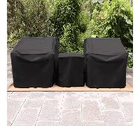 Housse de protection pour mobilier de patio 210D imperméable : canapé, chaises, fauteuil, table ronde, housse de table basse avec cordon de serrage réglable pour le mobilier de salon, de cour, de balc