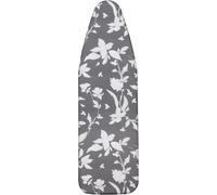 Housse de protection pour plantes, en coton, de 140 x 45 cm, avec une épaisse doublure, une bande élastique et du velcro, motif floral gris