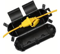 Housse de protection pour rallonge d'extérieur étanche et résistante aux intempéries (Noir)