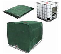 Housse De Protection Pour Réservoir D'eau, Ibc 1000 L, Anti-Poussière, Anti-Uv, Anti-Pluie, 120 X 100 X 116 Cm (Vert)