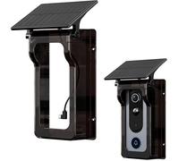 Housse de protection pour sonnette vidéo - Panneau solaire intégré - Recharge USB-C - Résistant aux intempéries