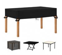 Housse de Protection pour Table Extérieure 180x110x50cm Imperméable | Noir, Tissu Oxford 600D Housse de Table de Jardin, Anti-UV Couverture de Table Basse Extérieur Housse de Bâche de Jardin