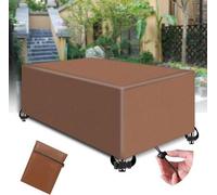 Housse de protection pour table - Hydrofuge - Oxford 420D - 110 x 90 x 70 cm - Marron