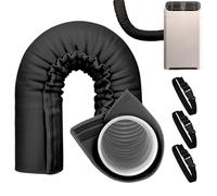 Housse De Protection Pour Tuyau De Climatisation | Enveloppe Souple Isolante Pour Gainage De Climatiseur,Accessoires Pliables Et Lavables Avec 3 Sangles Réglables Pour Intérieur Extérieur Maison Hôtel