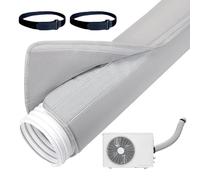 Housse de Protection Pour Tuyau de Climatisation | Gaine Isolante Climatisation | Convient auxes Tuyaux d'échappement de 12,7cm et 15 cm de Diamètre avec 2 Sangles Réglables Pour Intérieur Extérieur