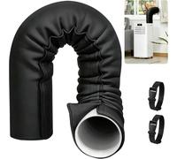 Housse de protection pour tuyau de climatisation, manchon isolant, housse de protection pour tuyaux d'échappement portables et étanches avec 2 sangles réglables silvery