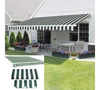 Housse de protection rétractable pour auvent de terrasse - Tissu polyester résistant aux UV - 7 x 3 m - Pare-soleil d'extérieur pour cour, terrasse, fenêtre, porte - Facile à installer et résistante