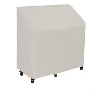 Housse de protection robuste en tissu Oxford 420D imperméable et coupe-vent pour table de bar et tabouret en rotin - Couleur noire - 115 x 51 x 122 cm (blanc)