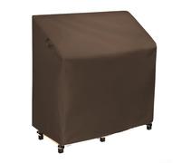 Housse de protection robuste en tissu Oxford 420D imperméable et coupe-vent pour table de bar et tabouret en rotin - Couleur noire - 115 x 51 x 122 cm (café)