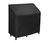 Housse de protection robuste en tissu Oxford 420D imperméable et coupe-vent pour table de bar et tabouret en rotin Noir 115 x 51 x 122 cm