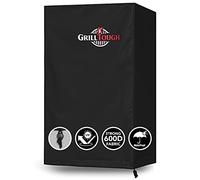 Housse de Protection Robuste pour fumoir extérieur GrillTough, 101,6cm, imperméable, résistante aux intempéries, aux UV et à la décoloration, Housse de Barbecue à Dessus Plat, Noire