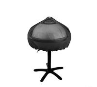 Housse de protection ronde pour barbecue électrique avec poignée, très résistante, imperméable et résistante aux intempéries, tissu Oxford 210D, noir, 49,5 x 45,7 cm (A)