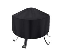 Housse de protection ronde pour brasero - Protection extérieure imperméable et résistante aux intempéries | Housse durable pour cheminée de patio | Housse de brasero pour jardin, camping, charbon de bois, barbecue, terrasse, cour