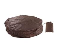 Housse de protection ronde pour meubles d'extérieur - 190 cm - En polyester taffetas - 215 x 70 cm - Gris (café)