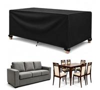Housse de Protection Salon de Jardin 120x65x100cm Imperméable Noir | 420D Oxford Tissu Housses pour Mobilier de Jardin Imperméable Bâche Table de Jardin Housse Table Exterieur Coupe-Vent