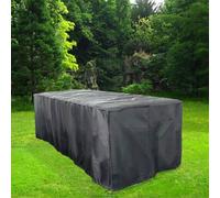 Housse De Protection Salon De Jardin 155x94x68cm + Chaises - Alassio Aluminium 6 Places Noir
