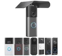 Housse de protection solaire et pluie compatible avec sonnette Ring Battery Doorbell (2024)/Plus/1ère/2e génération/3/4, en métal résistant aux intempéries, à la neige et aux reflets