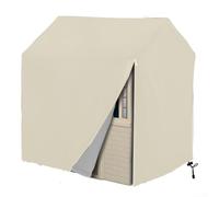 Housse de protection solaire robuste Oxford 210D avec cordon de serrage pour cabane de jardin en bois pour enfants Noir Grande taille (blanc, 127 x 115 x 140 cm)