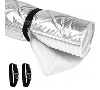 Housse de protection thermique pour climatiseur - Pour tuyau d'échappement mobile CA - 150 cm x 53 cm - Convient aux conduits de 14,7 à 15,2 cm - Argenté