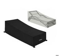 Housse de protection transat imperméable 210D-Anti-UV,coupe-vent,dimensions 210x75x40/80cm-4 sangles de fixation incluses
