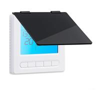 Housse de protection transparente pour thermostat - Pour commandes de chauffage CA - Inviolable - Protection contre la poussière - Type 86 - Montage mural - Noir