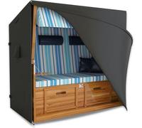 Housse de protection Unyqoos® pour chaise de plage, dimensions 155 x 90 x 160 cm – tissu Oxford 600D, résistant aux intempéries et aux UV, grille de ventilation, 2 fermetures éclair, système de rangem