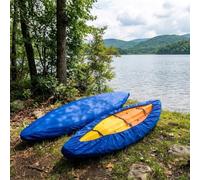 Housse de radeau de qualité marine résistante aux UV Bleu 3,6-4 m | Polyester 210D teinté en solution, résistant aux UV, empêche la décoloration, les fissures, durabilité de qualité marine