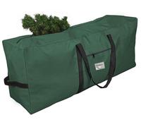 Housse de rangement pour sapin de Noël Polyester Imperméable Double fermeture éclair Vert - 125 cm - Sac de rangement - Pour sapin jusqu'à 180 cm
