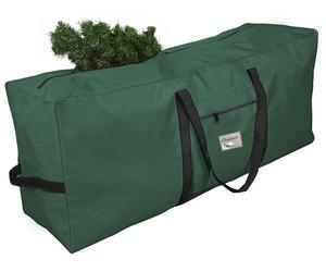 Housse de rangement pour sapin de Noël Polyester Imperméable Double fermeture éclair Vert - 125 cm - Sac de rangement - Pour sapin jusqu'à 180 cm