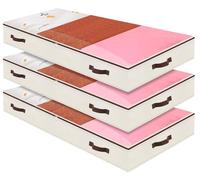 Housse de rangement sous lit - Boîte de rangement - 97 x 50 x 14 cm - Tissu Oxford - Lot de 3