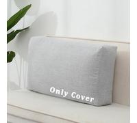 Housse De Rechange en Lin pour Grand Coussin De Dossier De Canapé, Housse Respirante Texturée 3D pour Coussins Lombaires épais, Fermeture éclair Light Gray 80x50x15cm