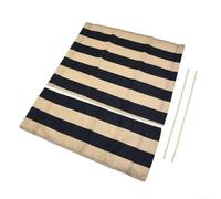 Housse de rechange pour chaise de directeur, en toile pour jardin, élingues de chaise en tissu polyester avec motif rayé bleu et blanc, protection de siège d'extérieur pliable (1 ensemble)