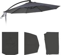Mendler – Housse de rechange pour parasol Deluxe HWC-D14 – Ronde Ø 3 m – Anthracite sans rabat