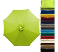 Housse de Rechange pour Parasol 2m/2.5m/2.8m/3m/3.5m/4m pour 6/8 Baleines | UV50+ Résistant au Vent et Imperméable | Tissu Premium Gris Clair pour Jardin, Terrasse, Plage, Piscine,N-350 cm 8 streben